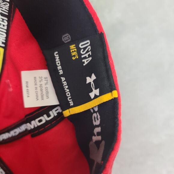 Utah Utes Under Armour Red Hat, Adjustable Collegiate Sporty Outdoor Heat Gear - Picture 3 of 7